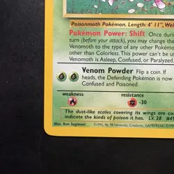 Vintage Pokemon Jungle Venomoth 29/64 Non-holo Rare Lp 1999 WotC - Image 5