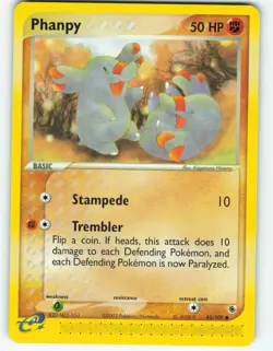 Phanpy - 62/109 Ruby & Sapphire - Pokemon TCG - 2003 - Image 1
