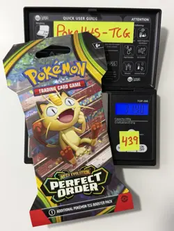 (VERY HEAVY)🔥 31.90g Pokemon Perfect Order Sleeved Booster Pack Factory Sealed✅ - Image 1