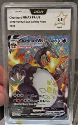 Pca9,5 Carte Pokemon Charizard Vmax Shiny Sv107/sv122 Shining Fates 2021 ⭐ - Image 1