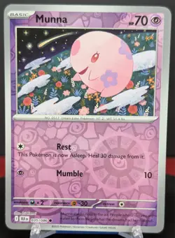 Pokemon Munna 035/086 Reverse Holo Black Bolt English - Image 1
