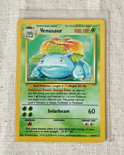 Pokemon TCG Venusaur 015/102 Base Set Holo Rare Vintage - Image 1