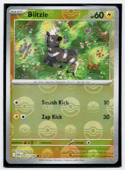Pokemon TCG Blitzle 031/086 White Flare Playset Pokeball Holo LP - Image 1