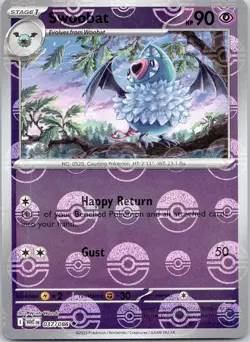 Swoobat 037/086 UC White Flare Pokemon Near Mint (Pokeball Holo) - Image 1
