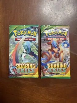 Pokemon TCG: XY- (2) Roaring Skies Booster Packs- NEW/FACTORY SEALED - Image 1