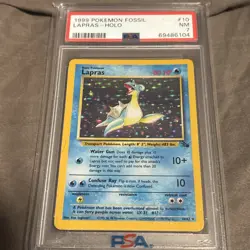 Lapras Holo Pokemon TCG Fossil WotC 10/62 Psa 7 - Image 1