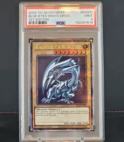 2024 YU-GI-OH! MP24-25TH ANV TIN: DUELING MIRRORS BLUE-EYES WHITE DRAGON PSA 9 - Image 1