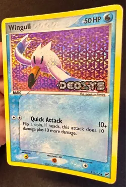 Wingull 81/107 2005 EX Deoxys Pokemon Card TCG Komiya Artwork Reverse Holo - Mp - Image 3