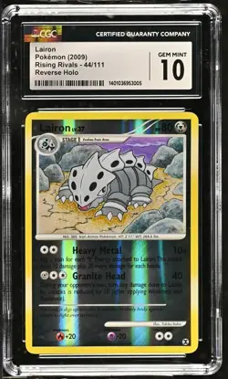 Pokemon Lairon 44/111 Reverse Holo Platinum Rising Rivals - CGC 10 - Image 1