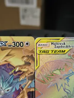 Moltres, Zapdos and Articuno GX/Rainbow Full Art Hidden Fates 69/68 & 44/68 NM/M - Image 3