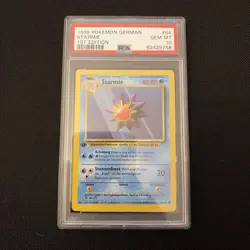 1999 Pokemon Game Base Set Starmie Shadowless #64/102 TCG Card PSA 10 Gem Mint - Image 1