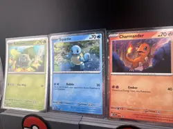 Bulbasaur Charmander Squirtle Poster Promos 3 Card Set Pokemon 151 TCG Promo - Image 3