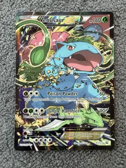 MP/LP Venusaur EX XY123 XY Holo Full Art Black Star Promo Pokemon Card - Image 1