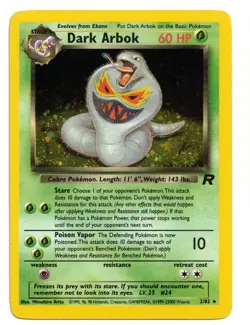 Pokemon Card: Dark Arbok HOLO 2/82 Team Rocket Set Vintage Rare! EX - Image 1