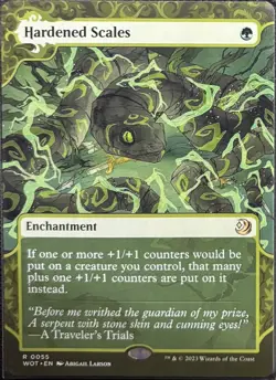 MTG Wilds of Eldraine: Enchanting Tales Hardened Scales (Rare) - Image 1