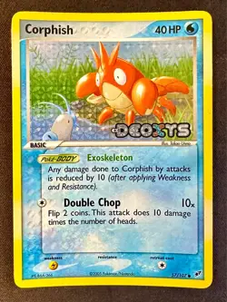 Corphish 57/107 2005 EX Deoxys Pokemon Card TCG Reverse Holo Stamped - Lp - Image 1