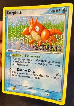 Corphish 57/107 2005 EX Deoxys Pokemon Card TCG Reverse Holo Stamped - Lp - Image 2