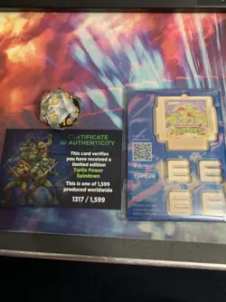 Sirius MTG TMNT Legendary Turtle Power Spindown D20 w/ Pizza Box Holder COA Rare - Image 1