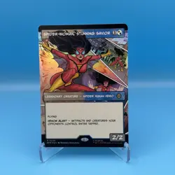 Spider-Woman, Stunning Savior (Borderless) #230 (Foil) NM Spider-Man Magic MTG - Image 1
