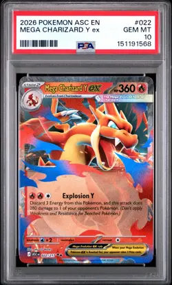 2026 Pokemon Asc En-Ascended Heroes Mega Charizard Y Ex 10 PSA - Image 1