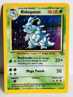 Pokemon TCG Nidoqueen Jungle 7/64 Holo Unlimited Rare - Image 1