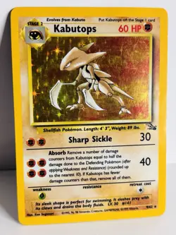 Kabutops - 9/62 - Fossil 1999 Unlimited - WOTC - Holo Rare - Pokemon TCG - Image 2