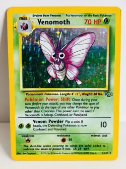 Venomoth 13/64 Jungle Holo Rare - WOTC Pokemon Card - Image 1