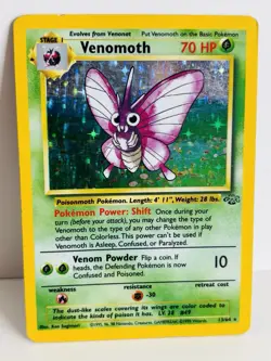 Venomoth 13/64 Jungle Holo Rare - WOTC Pokemon Card - Image 2