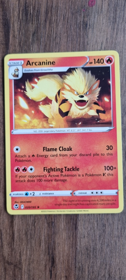 Arcanine - Pokemon TCG - LP - Rare - Silver Tempest - Free UK P&P - Image 1