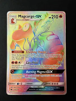 Pokemon Magcargo GX SM-Lost Thunder 218/214 Secret Rare Full Art Holo Card MINT! - Image 2