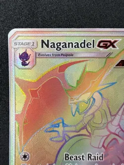 Pokemon Card Naganadel GX 134/131 SM Forbidden Light Secret Rare Near Mint - Image 5