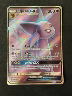 Pokemon TCG Espeon GX Full Art Ultra Rare Card Sun & Moon 140/149 - Image 1