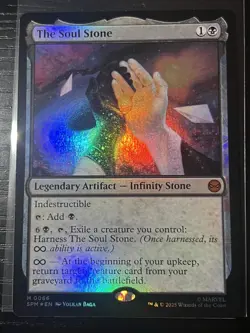 Marvel Magic: The Gathering The Soul Stone Legendary Artifact Holo Card M0066 - Image 1