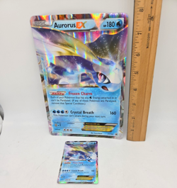 Aurorus EX XY102 Holo Promo Pokemon TCG & bonus Mega Card - Image 2