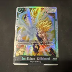 Dragon Ball Super Card Bandai Son Gohan Childhood FB01-140 SCR Foil Battle - Image 1