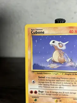 Cubone 50/64 - Jungle Set - VINTAGE WOTC Pokemon CARD - Unlimited - LP!! - Image 2