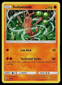 Pokemon Card Sun & Moon Promo Sudowoodo SM207 Holo - Image 1