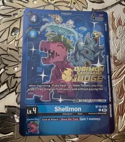 Digimon Card Game Shellmon BT19-019 Judge Promo Card - Image 1