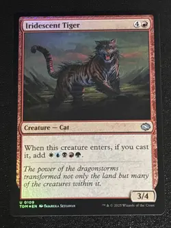 MTG Tarkir: Dragonstorm Iridescent Tiger Foil 0109 NM - Image 1