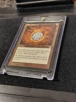 Vintage 1998 Magic the Gathering Stronghold Mox Diamond Card Near Mint - Image 3