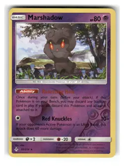 Marshadow 81/214 Holo Rare Unbroken Bonds Pokemon Reverse Holo Lightly Played - Image 1