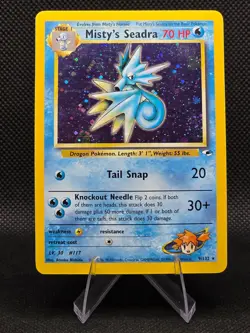 Vintage Pokemon Misty’s Seadra 9/132 Gym Challenge Holo WOTC – NM - Image 1