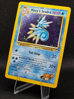Vintage Pokemon Misty’s Seadra 9/132 Gym Challenge Holo WOTC – NM - Image 2