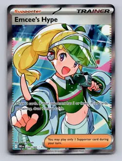 EMCEE'S HYPE 220/182 ULTRA RARE DESTINED RIVALS POKEMON NM - Image 1