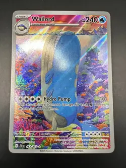 Pokemon TCG Wailord 162/159 Journey Together Illustration Rare - Image 1