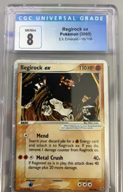 Regirock EX Emerald Holo CGC 8 Pokemon 2005 #99/106 - Image 2