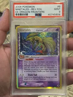 2006 Pokemon EX Dragon Frontiers Ninetales Reverse Foil 8/101 PSA 9 Mint - Image 1