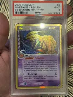 2006 Pokemon EX Dragon Frontiers Ninetales Reverse Foil 8/101 PSA 9 Mint - Image 3
