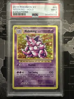 Nidoking 45/108 Evolutions Holo. Pokemon XY. 2016 PSA 9 - Image 1