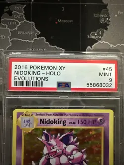 Nidoking 45/108 Evolutions Holo. Pokemon XY. 2016 PSA 9 - Image 3